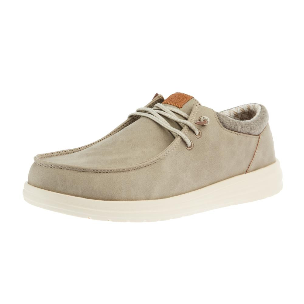 Hey Dude Men`s Taupe Grey Paul Classic Casual Shoe